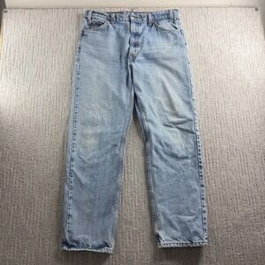 Levis 505 Orange Tab Regular Fit Straight Leg Jeans Mens Size 36x30 (Fits 34x30)
